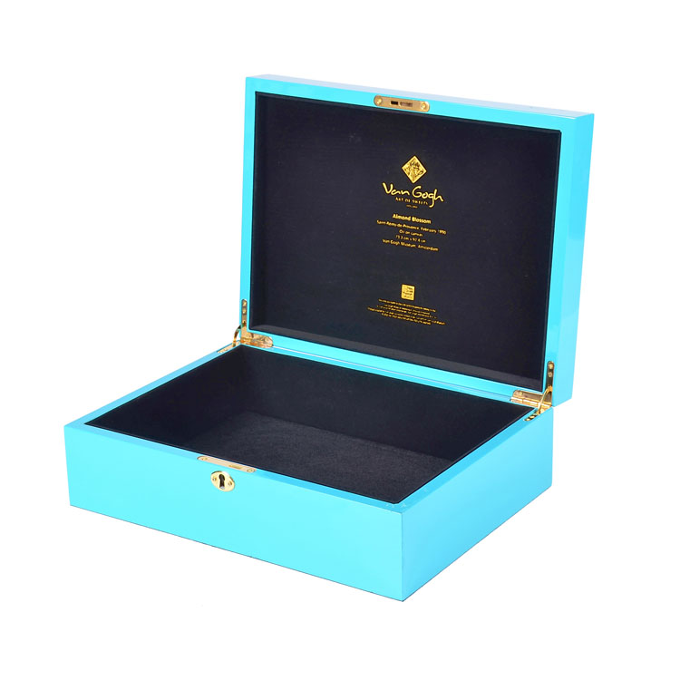 Versatile Removable Inner Tray Printed Wooden Jewelry Storage Box