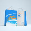 Customized Branded Logo Luxury Black Paper Apparel Packaging Gift Shopping Bag Paperbag