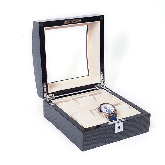 Eco Friendly DIY Woodenes/watch Winder Boxes Wooden Carbon Fiber For Band Watch Box