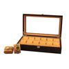 Wholesale Hot Selling 12 Slots Wooden Watch Storage Box With Clear Lid