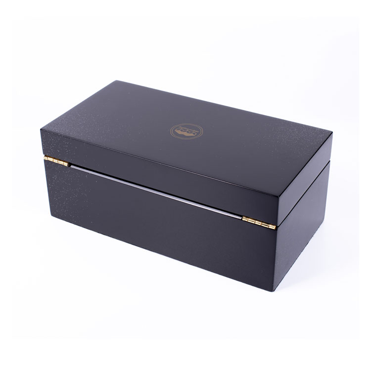Black Piano Lacquer Custom Luxury wooden Perfume Bottle Box Packaging Gift Boxes With Key Lock