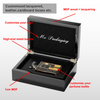 Custom Design Creative Luxury Piano Mdf Lacquer Packaging Gift Box Empty Perfume 100ML Bottle Arab Leather Wooden Perfume Box