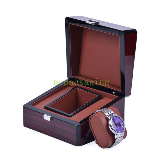 Circle Acrylic Window Display Wood Watch Box