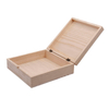 Natural color balsa Box with 6 Compartments Bag Caddy Wooden tea box with Closable Lid