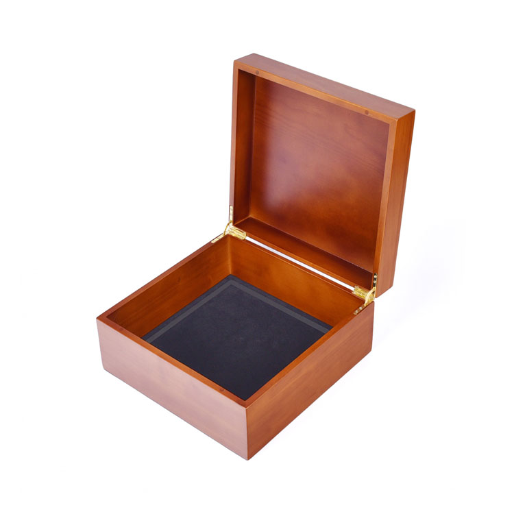 Oak Hinged Matt Logo Engraved Wooden Gift Box