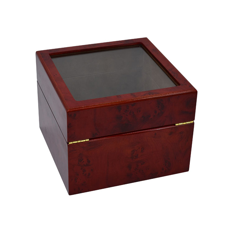 Wood Box Custom Size Acrylic Clear Lid Pine Box Display Packaging Gift Wooden Tea Box