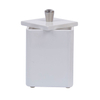 Small Hinged Silver Lock Wooden Teabag Box