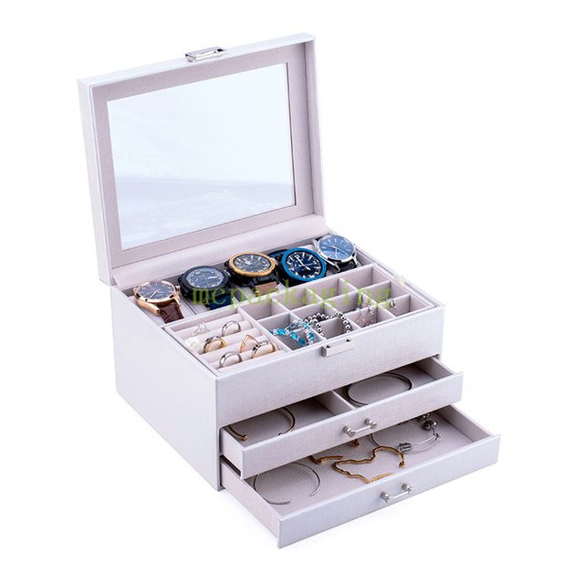 Luxury Custom Logo Large And Small Yellow Green Wooden Set Jewelry Storage Box For Gift