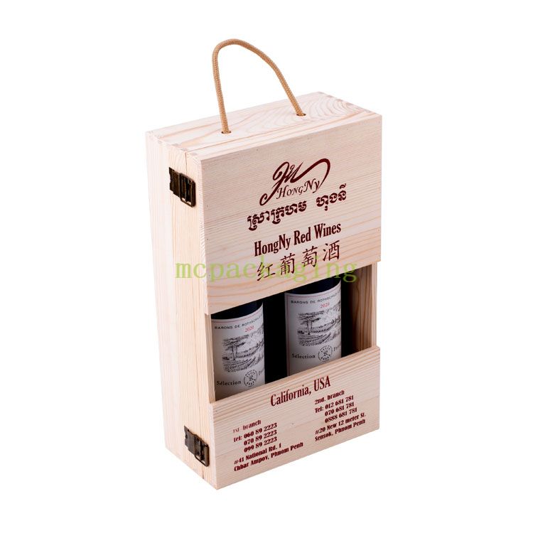 2 Bottle Pine Unfinished Wooden Crafts Wine Gift Box 6 Wine Bottle Wooden Box Wood Wine Box 3 Bottles