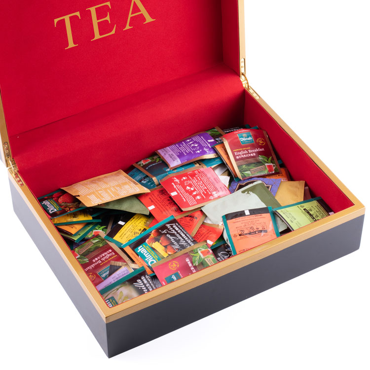 Luxury Custom Made Wooden Tea Box White Tea Wood Box Wooden Tea Bag Box
