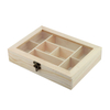 Wood Box factory customized Wooden Box factory customized Wholesale Custom Logo Glass Lid Wooden Tea Bag Box For Gift