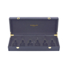 Black Two Seven-character Hinges Two Japanese-character Gold Locks Black Flannel EVA Open Hole Inner Tray 6 Bottles of Wooden Paint Perfume Box Packaging