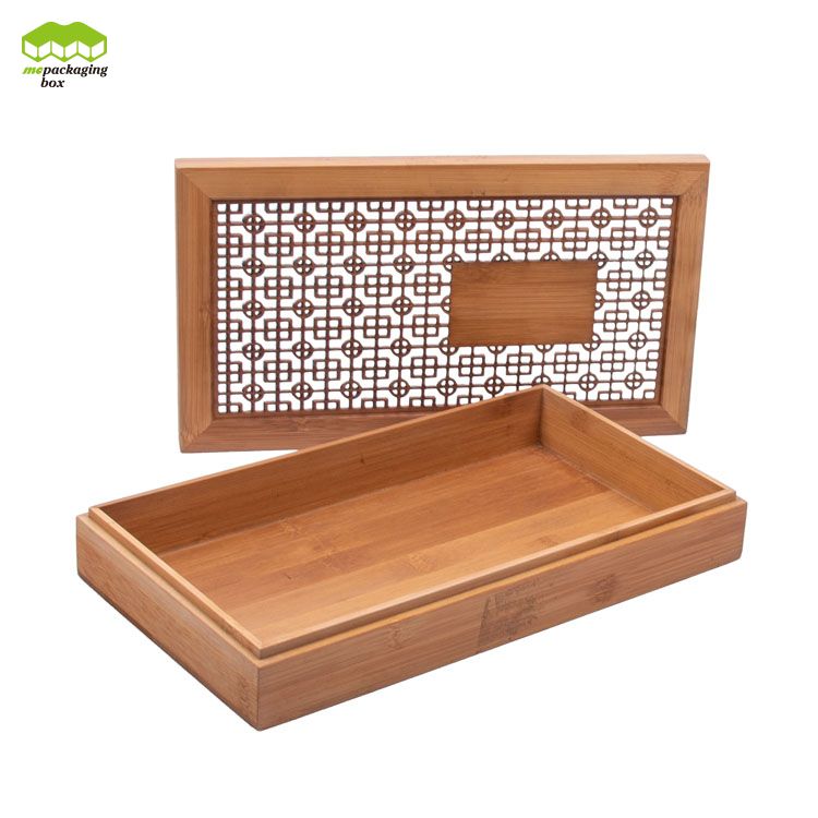 Laser Engraved Oiled Lid And Base Bamboo Box
