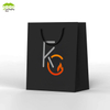 Coated Paper Customized Logo Black Ribbon Paper Bag