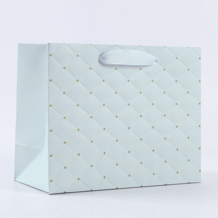 specialty paper embossed ribbon paper bag