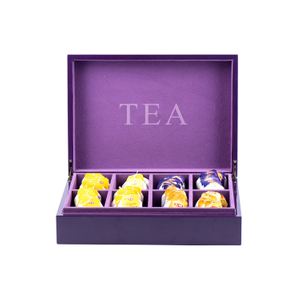 purple teabags canonical wooden tea box