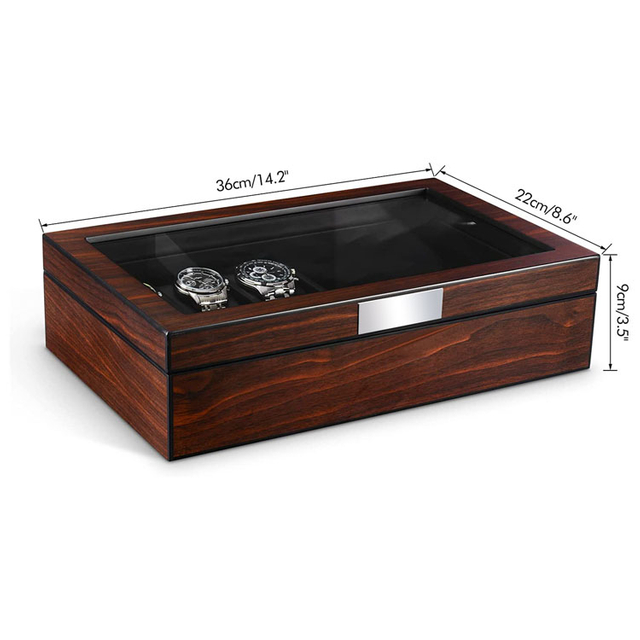 Wood Watch Box India Wooden Watch Box Solid Espresso 12 Slot Wood Watch Box