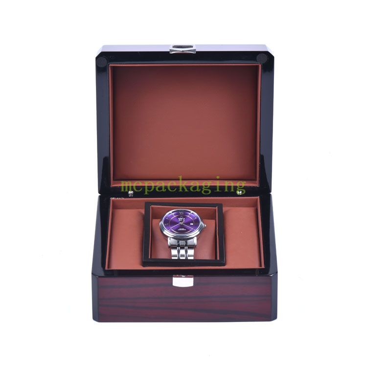 Circle Acrylic Window Display Wood Watch Box