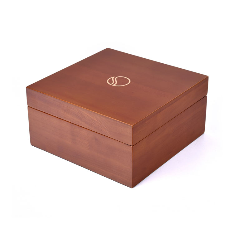 Oak Hinged Matt Logo Engraved Wooden Gift Box