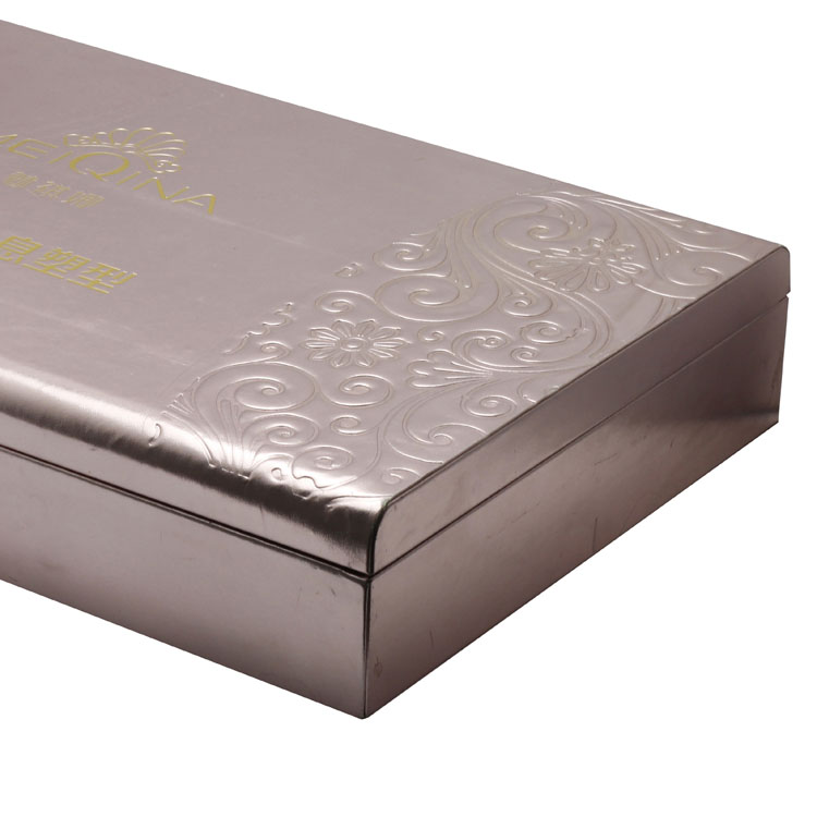 Mechanical Two Playing Pull Out Drawer Plastic Cake Rose Gold PU Leather Cosmetic Essential Oil Gift Packaging Box