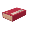 Competitive Price Wine Jewellery Boxes Bulk Gift Set Mirror Red Linen Wrapped Pine Ass Hide Glue Gift Box