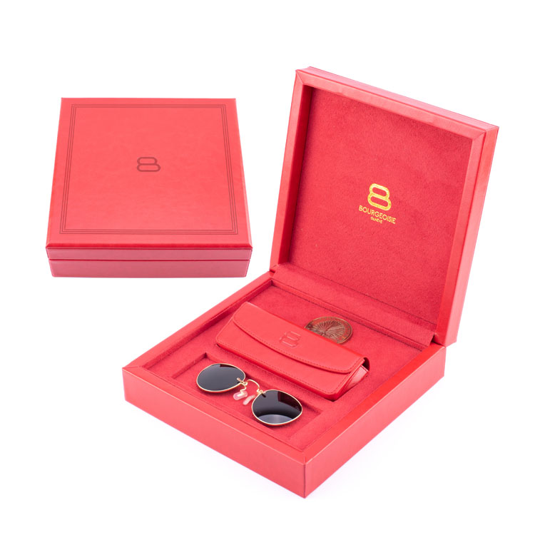 OEM Luxury Custom Red Sunglass Packaging Cases Box For Gift