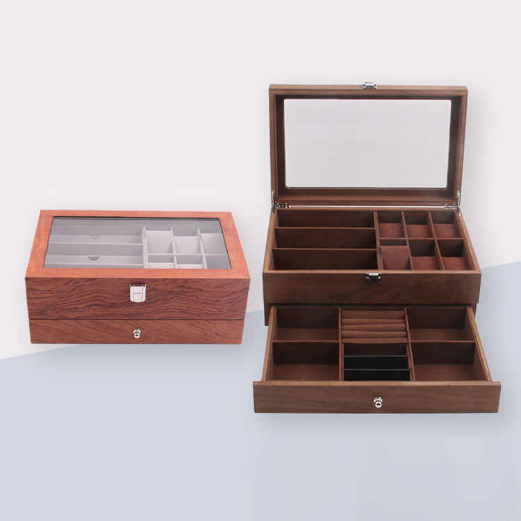 Wood Champagne Cocktail Glasses Wooden Sunglasses Case Box