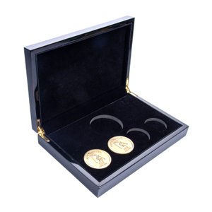 Multi Currency Wooden Coin Collector Set Storage Box Case With Trays Wood Packing Box