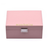 New Luxury Arrival Mini Leather Pu Small Travel Jewelry Box Organizer Women Gifts Custom Logo Jewelry Storage Box with Mirror