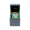 Empty Tall Round Cylinder White Matte Black Double Lid Airtight Metal Coffee Box Tea Tins