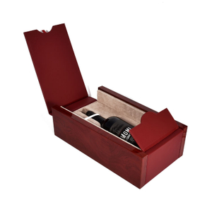Printed End Panels Shape Holder Souvenir Hinged Reusable Bags Collection Random Chocolates Wooden Wine Box