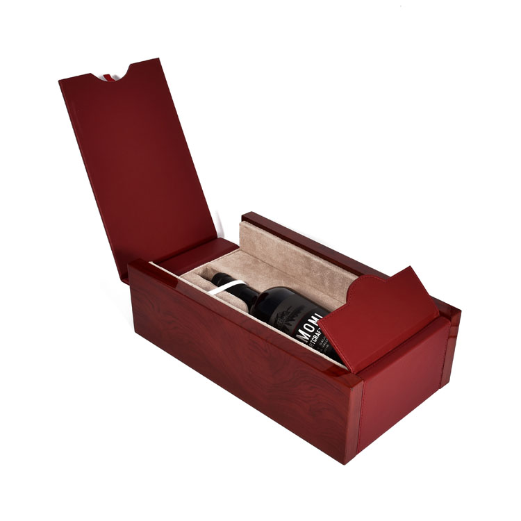 Printed End Panels Shape Holder Souvenir Hinged Reusable Bags Collection Random Chocolates Wooden Wine Box
