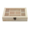 Wood Box factory customized Wooden Box factory customized Wholesale Custom Logo Glass Lid Wooden Tea Bag Box For Gift