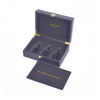 Black Two Seven-character Hinges Two Japanese-character Gold Locks Black Flannel EVA Open Hole Inner Tray 6 Bottles of Wooden Paint Perfume Box Packaging