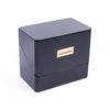Double Bottle Cube Shape Long Logo Black Piano Paint Essential Oil Perfume Packaging Box