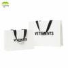 Coated Paper Customized Logo Black Ribbon Paper Bag