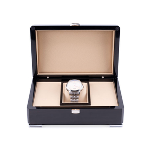 Classic High-end Black Watch Box with Silver Lock