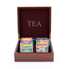 Wood Grain 4slot Painted Wooden Teabag Box