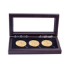 3coin Glass Window Display Wooden Coin Box
