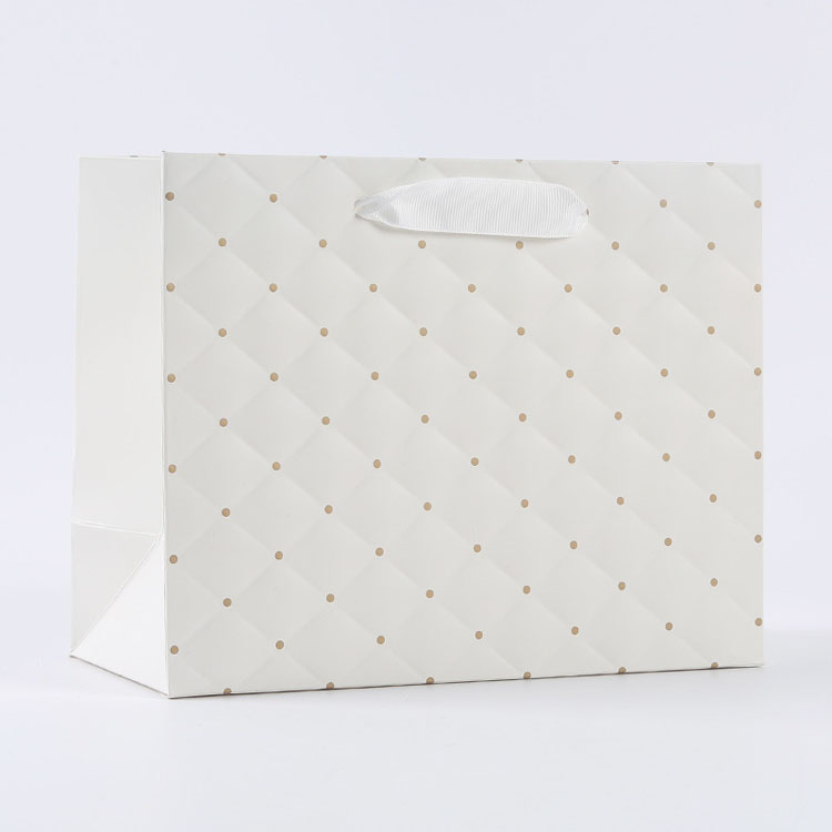 specialty paper embossed ribbon paper bag