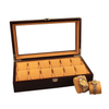 Wholesale Hot Selling 12 Slots Wooden Watch Storage Box With Clear Lid
