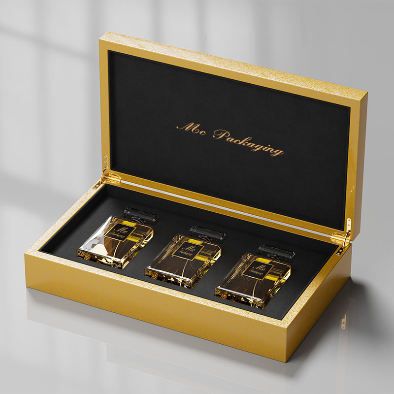 Luxury Glossy paint varnishing design wooden box like perfume box accept custom logo luxury perfume bottles with box packaging