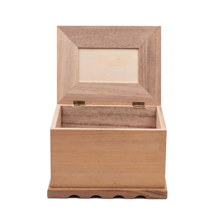 Unfinished Pine Paulownia Wood Gift Packaging Box Balsa Wood Box