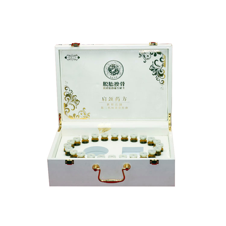 Organize Personalized Outdoor Multipurpose Collapsible White PU Leather Cosmetic Essential Oil Gift Packaging Box