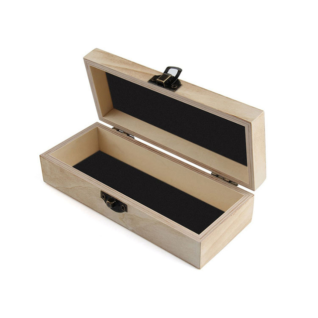 Wooden Gift Hinged With Glass Lid Wood Grain Glasses Cases Set Sunglasses Case Box