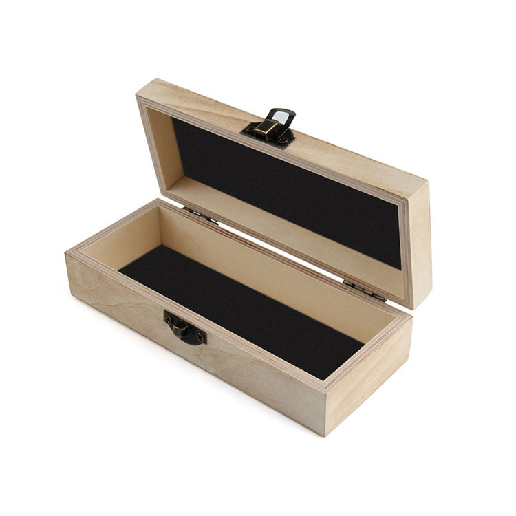 Wooden Gift Hinged With Glass Lid Wood Grain Glasses Cases Set Sunglasses Case Box