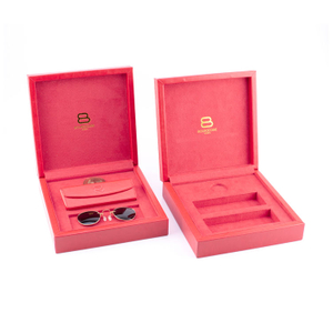 OEM Luxury Custom Red Sunglass Packaging Cases Box For Gift