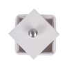 Small Hinged Silver Lock Wooden Teabag Box