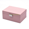 New Luxury Arrival Mini Leather Pu Small Travel Jewelry Box Organizer Women Gifts Custom Logo Jewelry Storage Box with Mirror