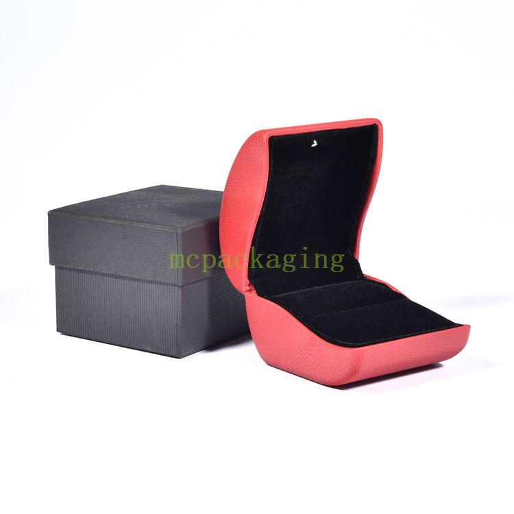 Jewelry Box Storage Bracelet Necklace Earring Case Satin Handle Square Paper Cardboard Gift Sliding Brown Packaging Box Jewelry